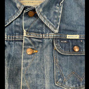 Vintage 70s Wrangler No Fault Denim Trucker Jean Jacket SZ 42  Made in USA